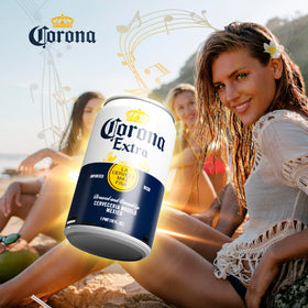 Corona Can Bluetooth Speaker with AUX port, flexible wired playback.