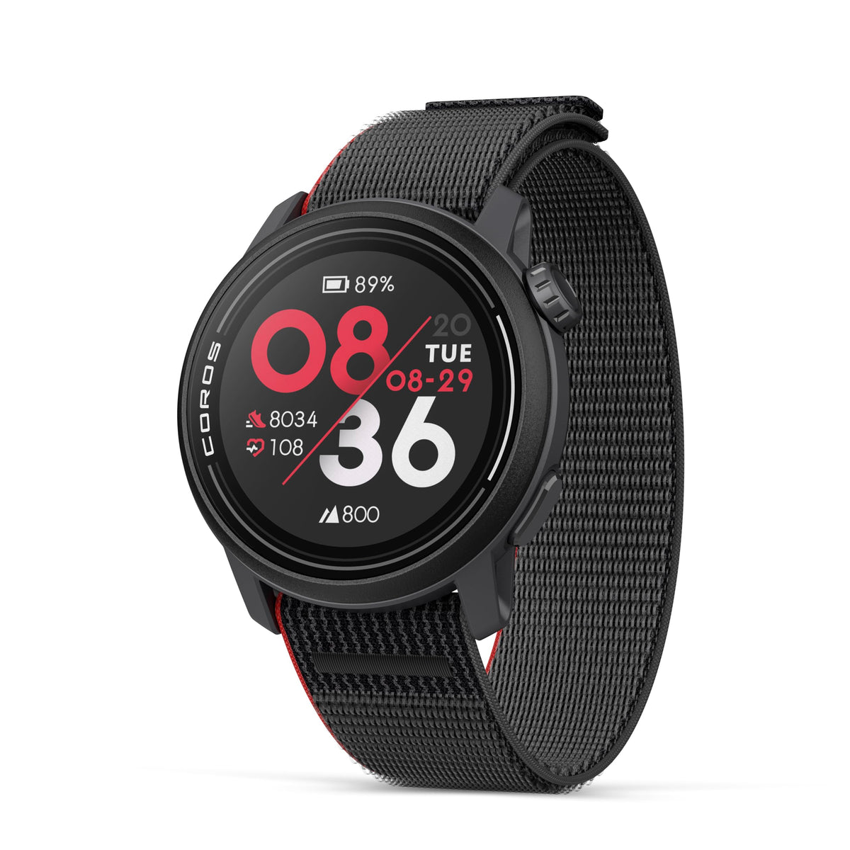 COROS PACE 3 front view, a slim, lightweight watch for daily runs.