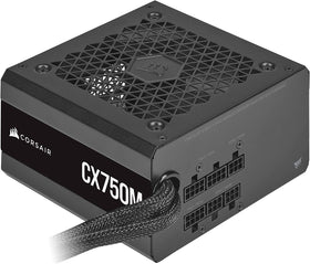 Corsair CX-M CX750M Renewed back view highlighting modular ports for easy cable routing.