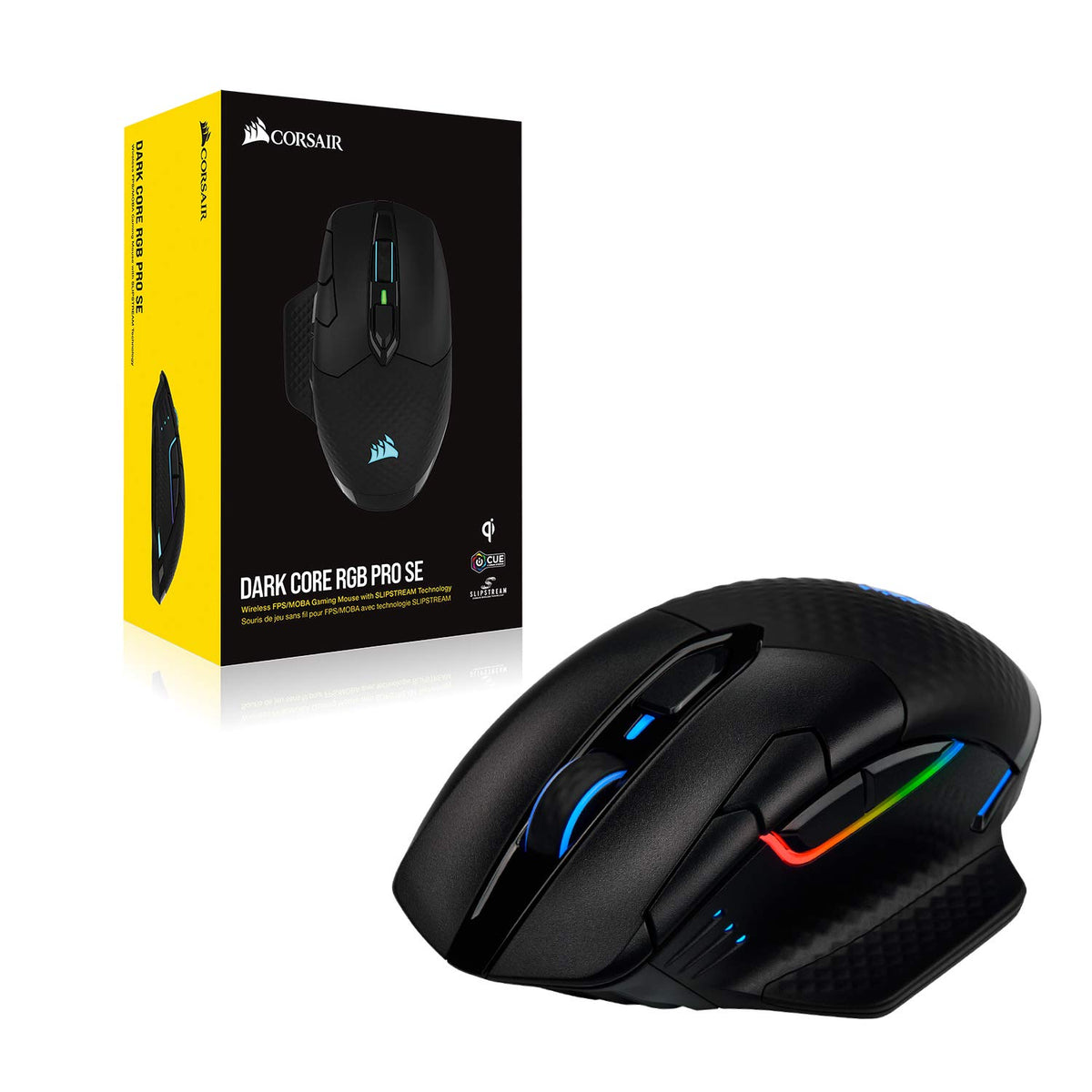 Corsair Dark Core RGB PRO SE vibrant RGB light bar enhances visibility