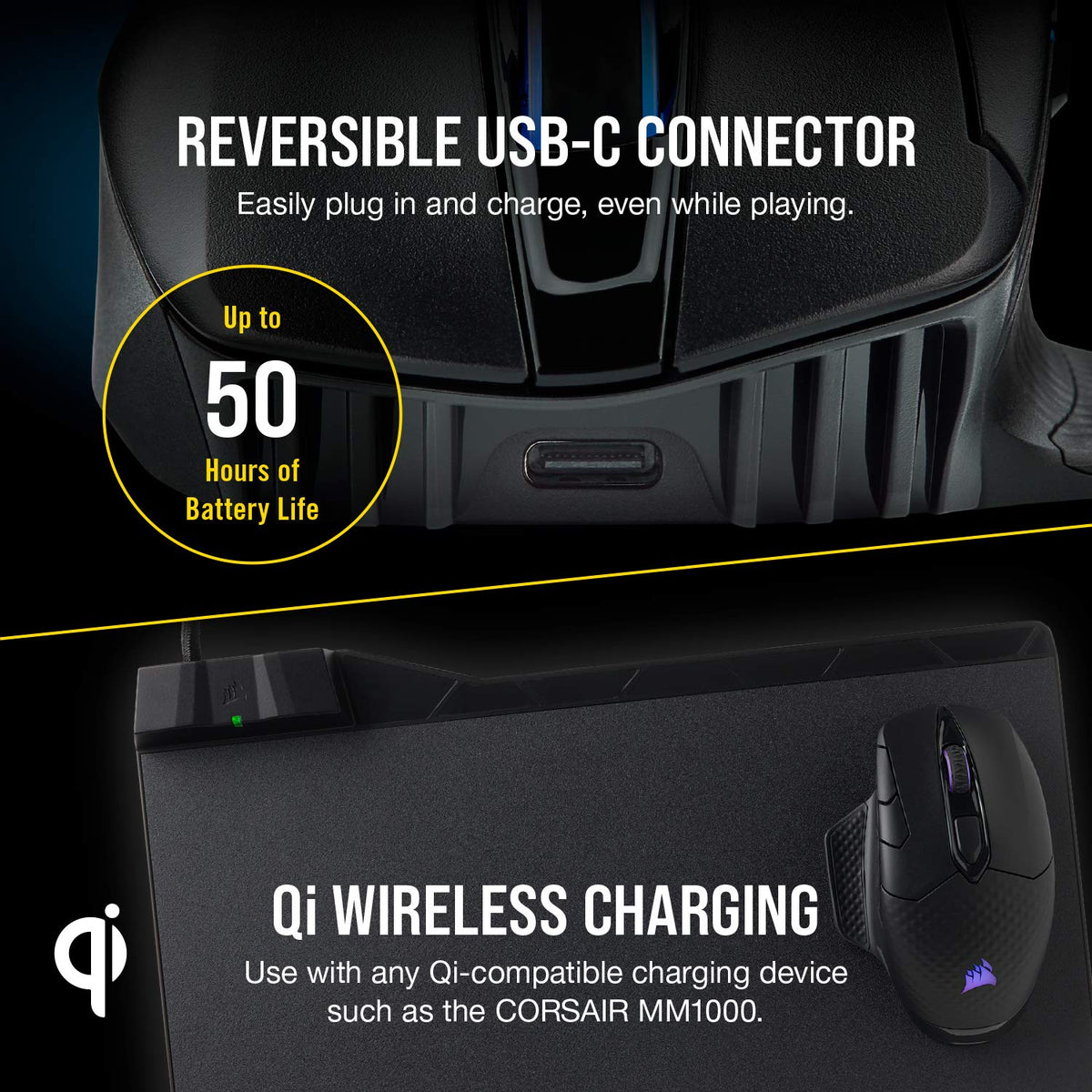 Corsair Dark Core RGB PRO SE SLIPSTREAM wireless for low latency gaming