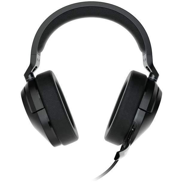 Corsair HS55 omni-directional microphone closeup showing clear voice pickup benefit