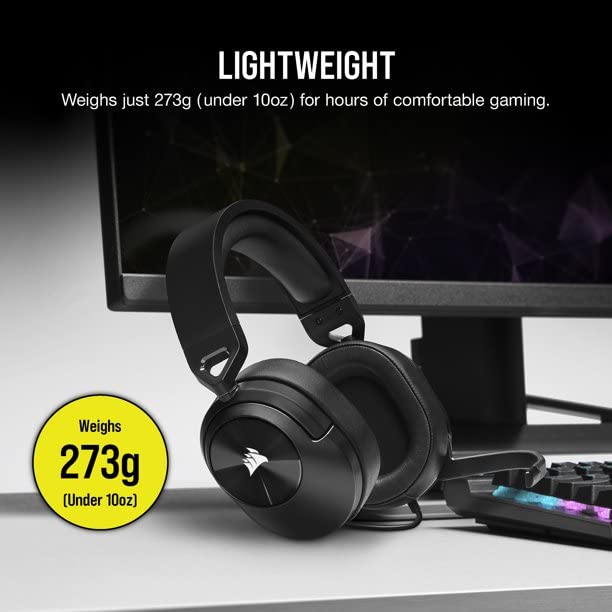 Corsair HS55 packaging and contents displaying renewed condition and value benefit
