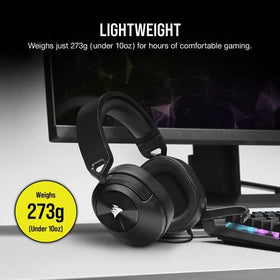 Corsair HS55 packaging and contents displaying renewed condition and value benefit