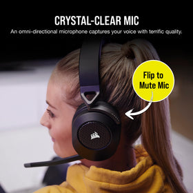 Corsair HS65 50mm neodymium drivers produce rich, precise game audio