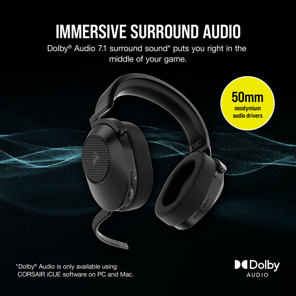 Corsair HS65 aluminum-reinforced-frame adds durability during extended play