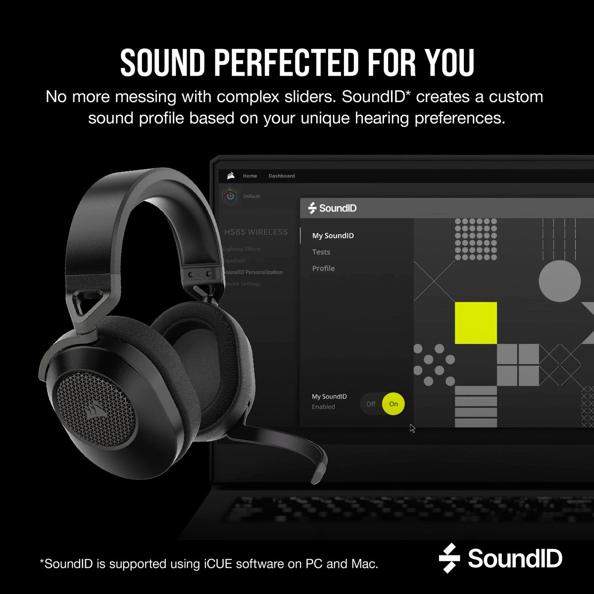 Corsair HS65 omnidirectional mic captures clear voice with flip-to-mute