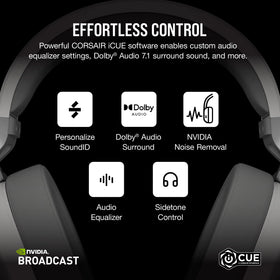Corsair HS65 setup with iCUE software and 7.1 surround features.