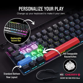 Corsair K70 Pro Mini aluminum frame for durability and portability.