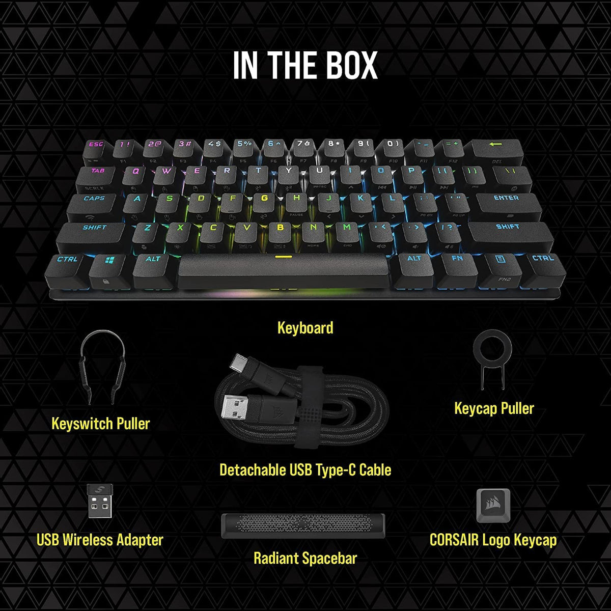 Corsair K70 Pro Mini AXON wired mode enables faster input.