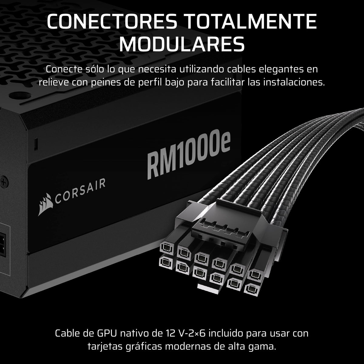 Corsair RM1000e 105°C-rated capacitors for steady power delivery.