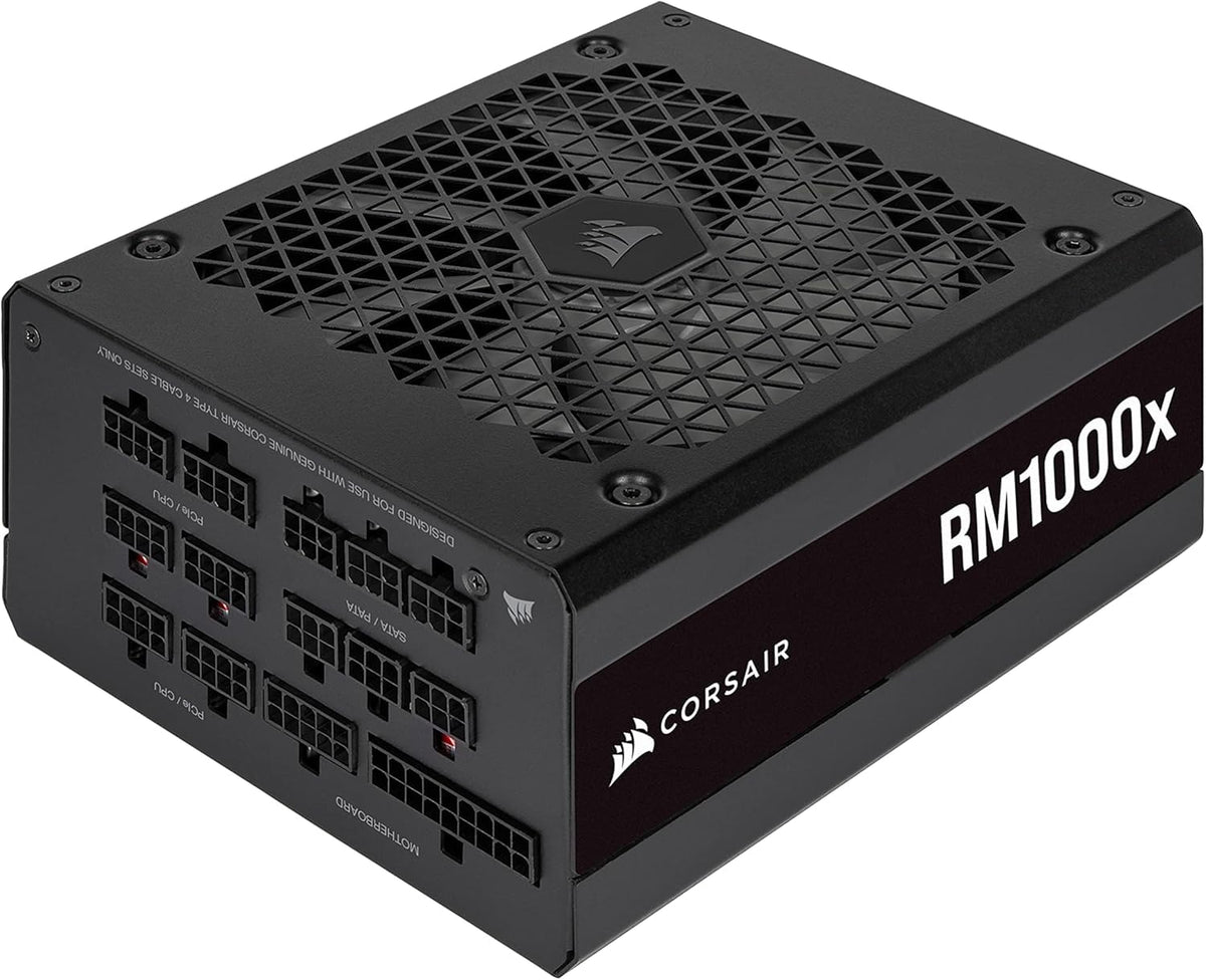 Corsair RM1000x fully modular cables enable clean cable management.