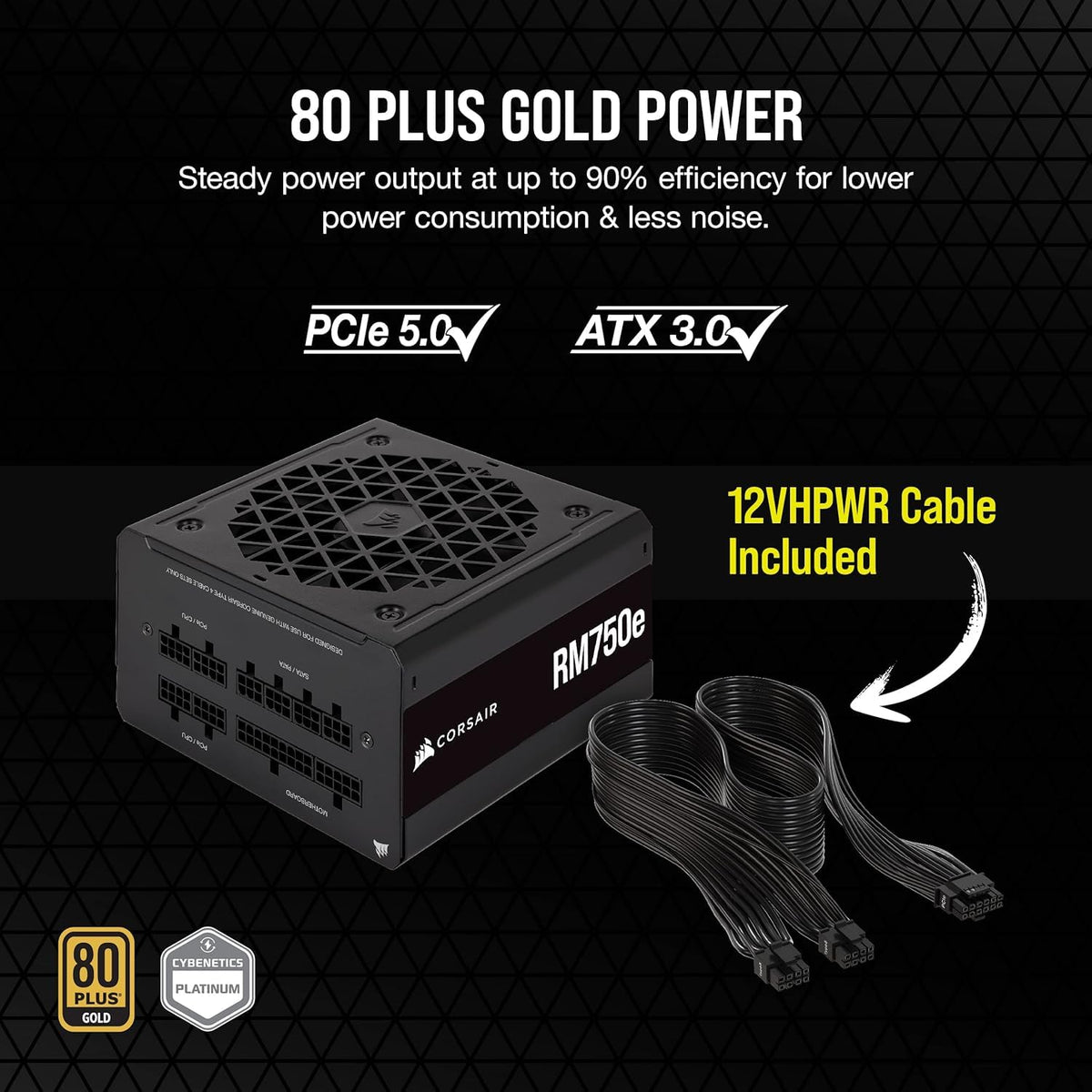 ATX 3.1 certified power supply supports PCIe 5.1 for modern hardware