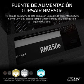 Corsair RM850e 120mm rifle-bearing fan delivering quiet operation