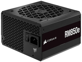 Corsair RM850e operates quietly with a 120mm fan and optimized curve.