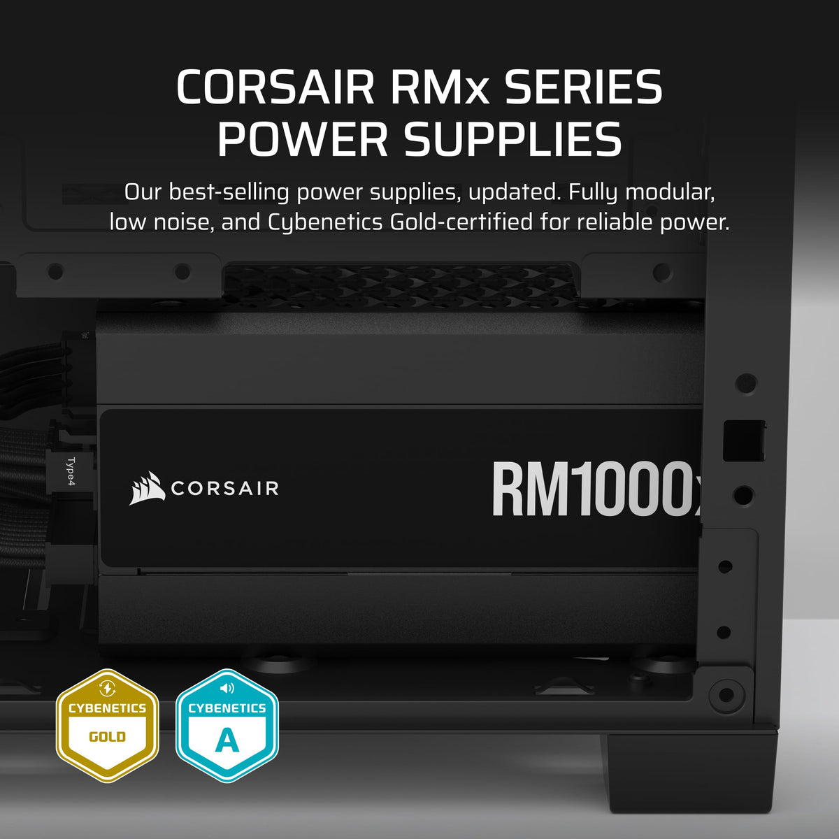RM1000x 140mm FDB fan reduces noise during gaming sessions.