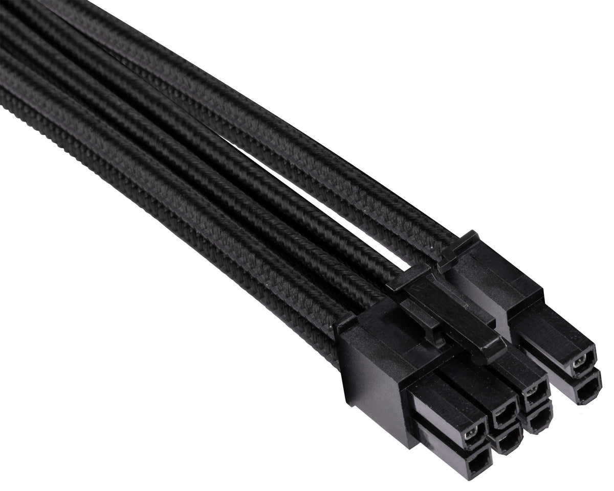 Corsair cables beside a hand for scale showing build-friendly length