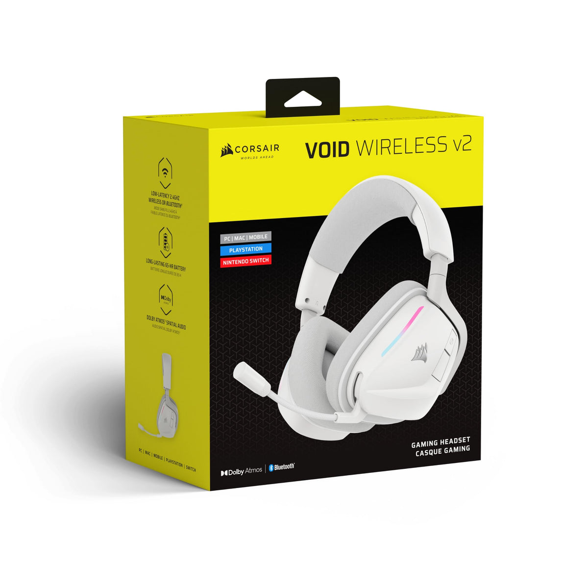 Corsair Void Wireless V2 lightweight headset supports portable play on the go.