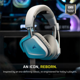 Corsair Void Wireless V2 headset side view highlighting lightweight build for comfortable wear.