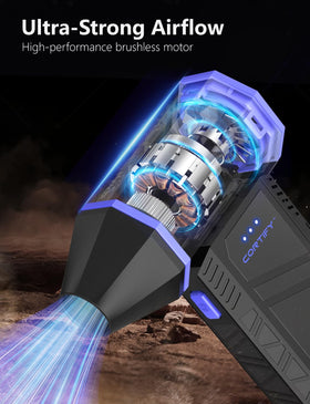 Cortify air blower with four nozzles for versatile cleaning close-up.