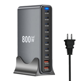 COSCTOR front view showing all 10 ports and compact design for clutter reduction