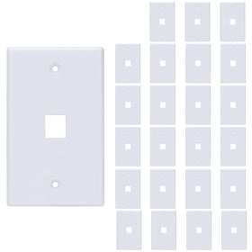 Cosfox 1-Port Keystone Wall Plate — front view for clean, organized AV cabling.