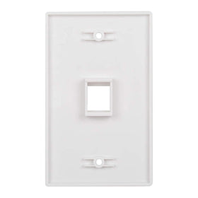 Cosfox 24-pack white keystone wall plates for multi-room wiring.