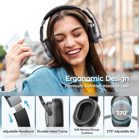 COSMUSIS charging and connectivity ports highlighting Bluetooth 5.0 reliability