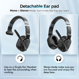 COSMUSIS detachable earpad close‑up highlighting easy removal and comfort