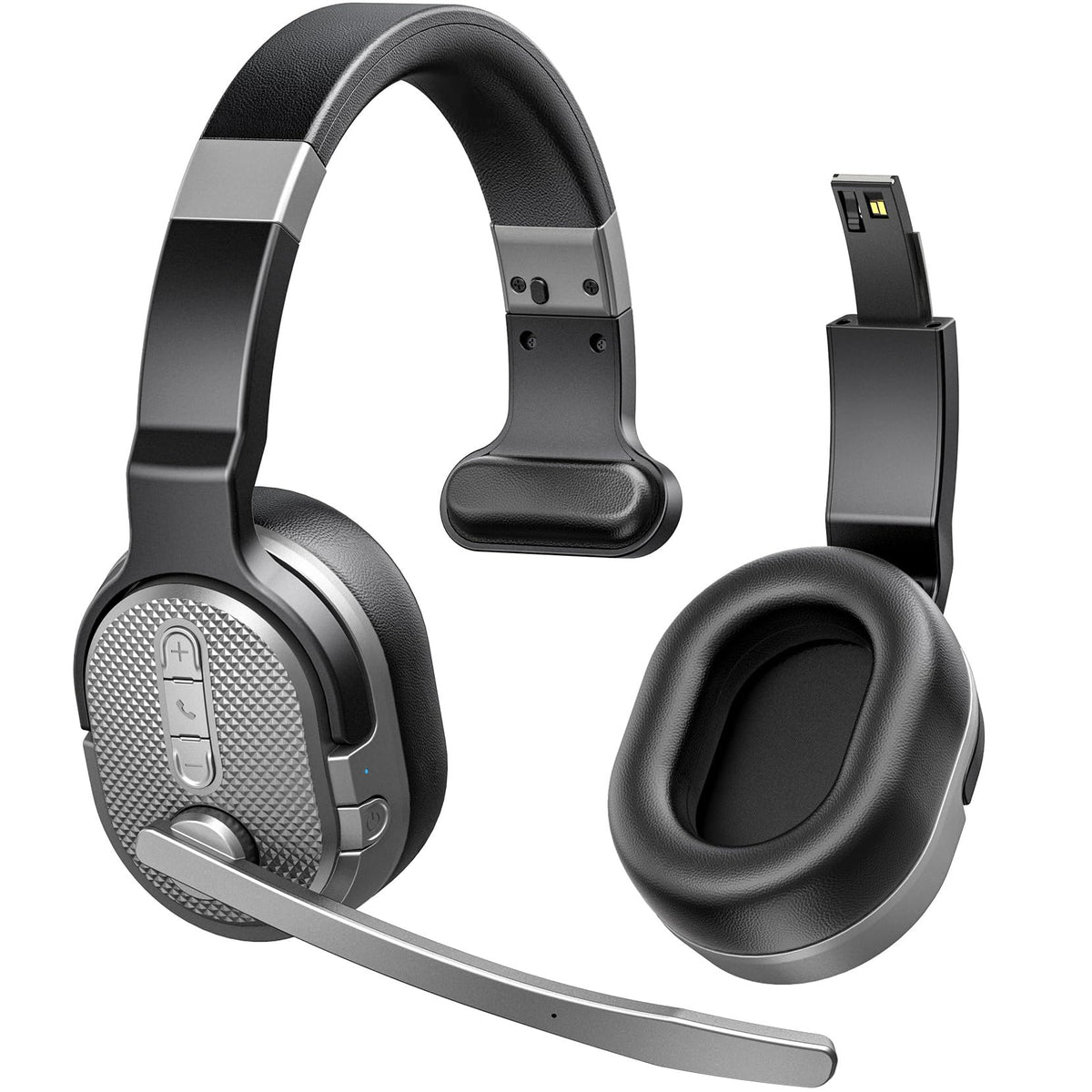 COSMUSIS front view headset in silver showing design and comfort