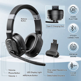COSMUSIS headset worn by user at home illustrating comfort during long workdays
