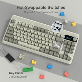 COSTOM Womier M87 Pro hot-swappable PCB allows switch changes without soldering