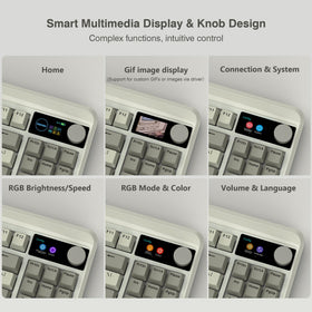 COSTOM Womier M87 Pro with knob control enables quick function tweaks during sessions
