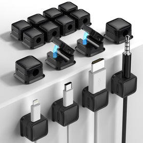 Costop 16-pack magnetic cord organizer keeps desktop cables neatly arranged for a cleaner workspace