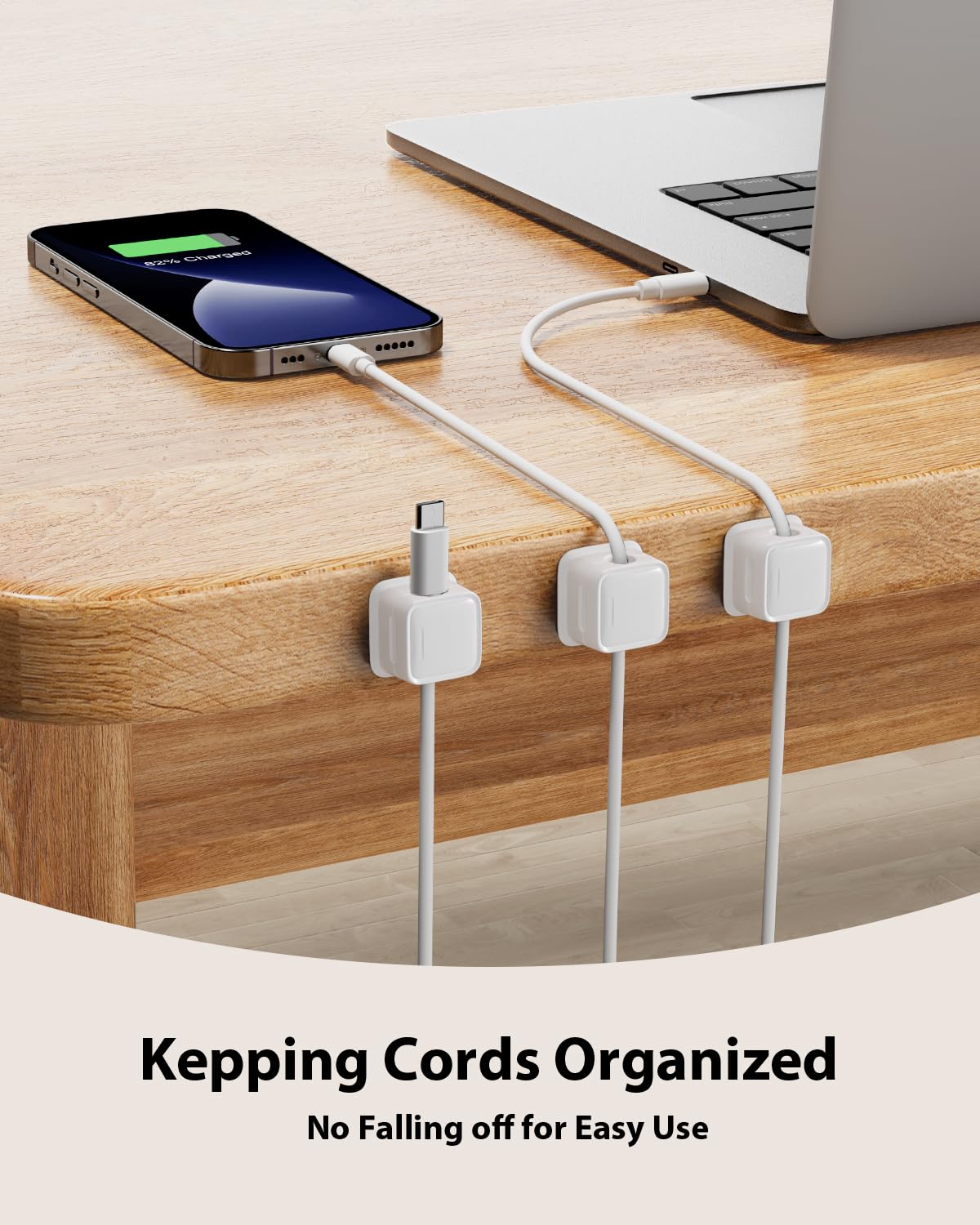 Costop adhesive cable management pad on a smooth surface delivers strong grip and easy removal.