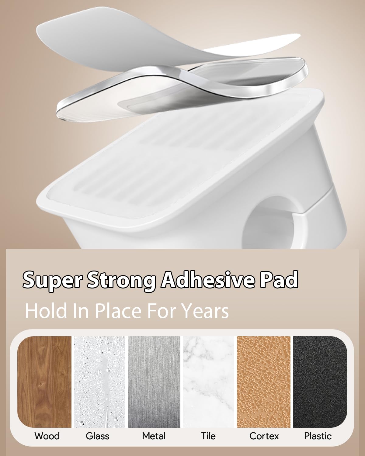 Costop quick-install cord holder offers immediate organization with simple pressing.