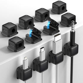 Costop cord organizer magnetic clip keeps desk cables neat and accessible.