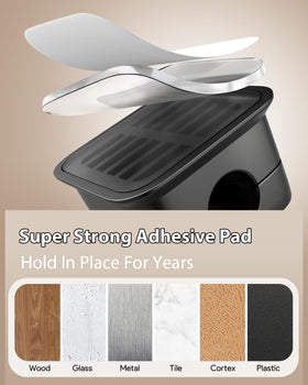 Costop desk cord holder adhesive on wood or glass surfaces.