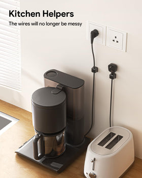 Costop nightstand cord holder keeps charging cables within reach.