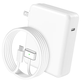 Costumebase 140W adapter front view showing compact form and safe charging