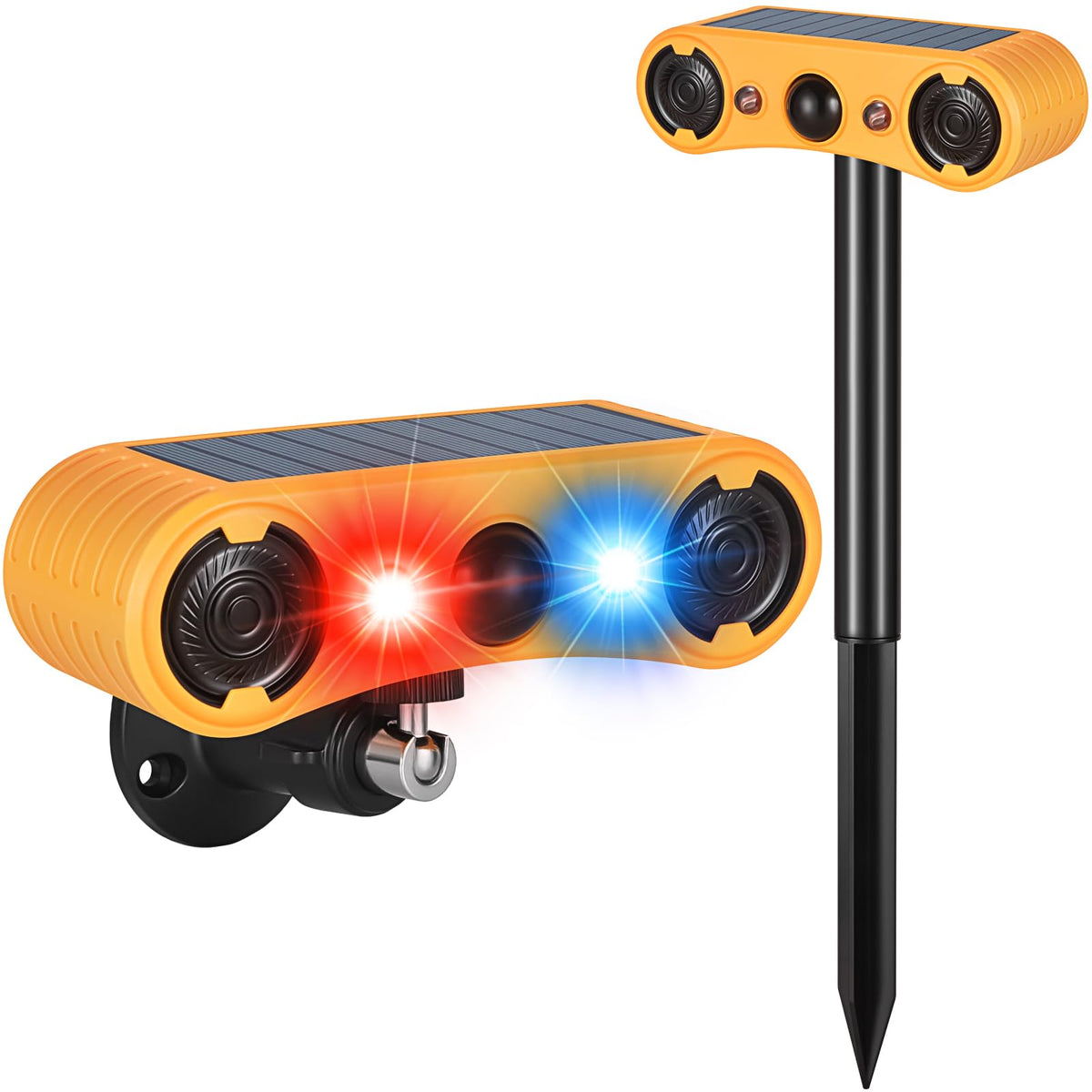 COTINSE front view showing strobe and dual speakers for strong deterrence