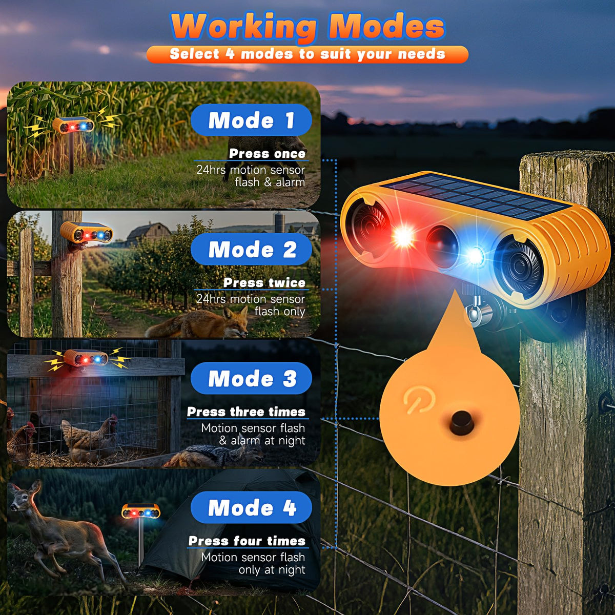 COTINSE red and blue LED strobe visible in daylight for high visibility