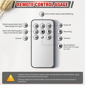 COTINSE packaging and accessories layout showing included remote and mount