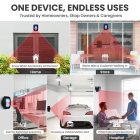 COTINSE receiver plugged into outlet with LED flashing for visible alerts