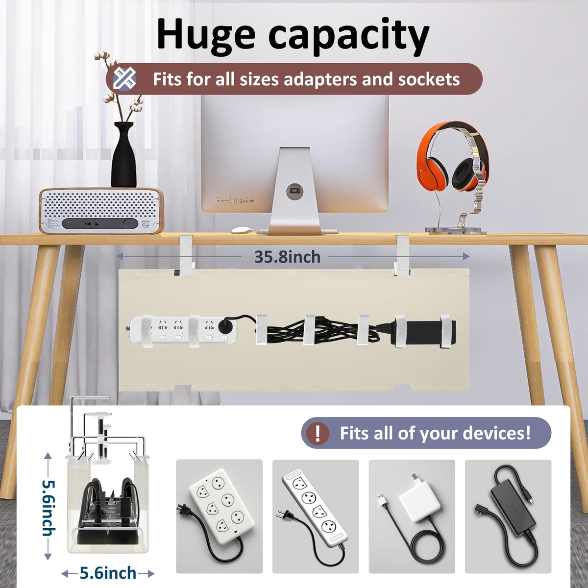 Cotohim clamp close-up with soft rubber cushion protecting tabletop finish