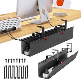 Cotohim front view of under‑desk tray showing compact storage benefit