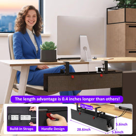 Cotohim under‑desk tray in home office enhancing tidy workspace