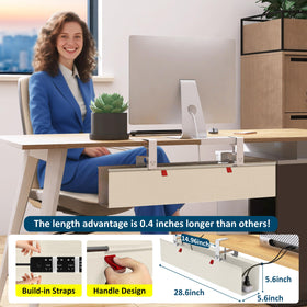 Cotohim tray beside ruler showing 35.8-inch scale for correct fit benefit