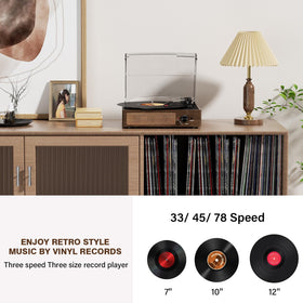 Cotsoco 3-speed belt-drive dial showing 33/45/78 RPM playback options