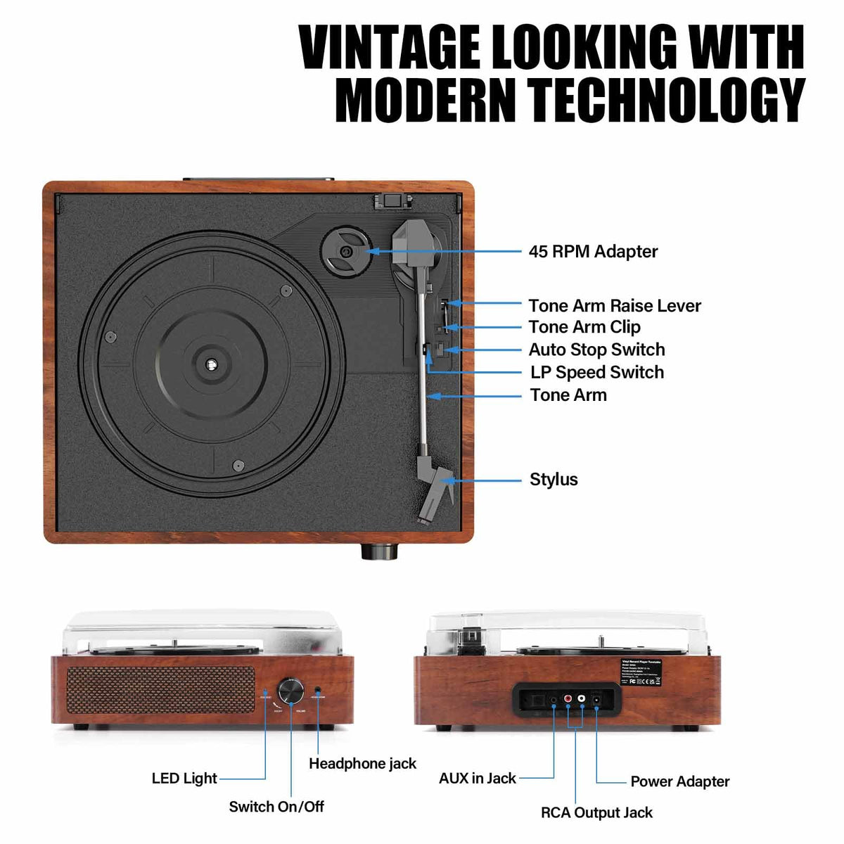 cotsoco close-up of tonearm and platter highlighting stable playback benefit